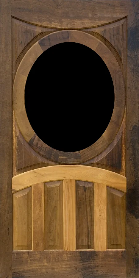 Porta de entrada de madeira simples