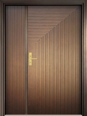 Portas de madeira escura